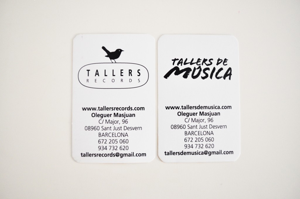 Business cards for a Music School-Label. Frontside.